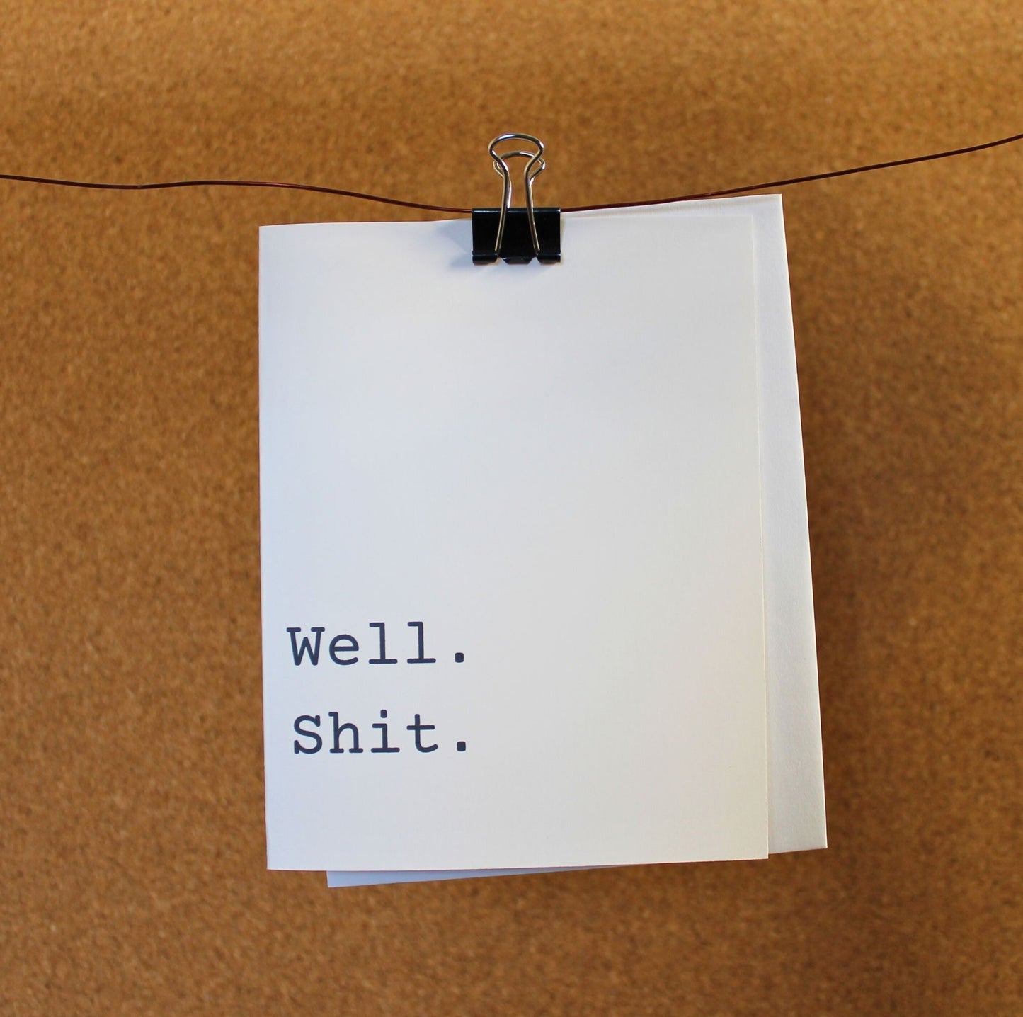 Honest Sympathy Card: "Well. Shit"