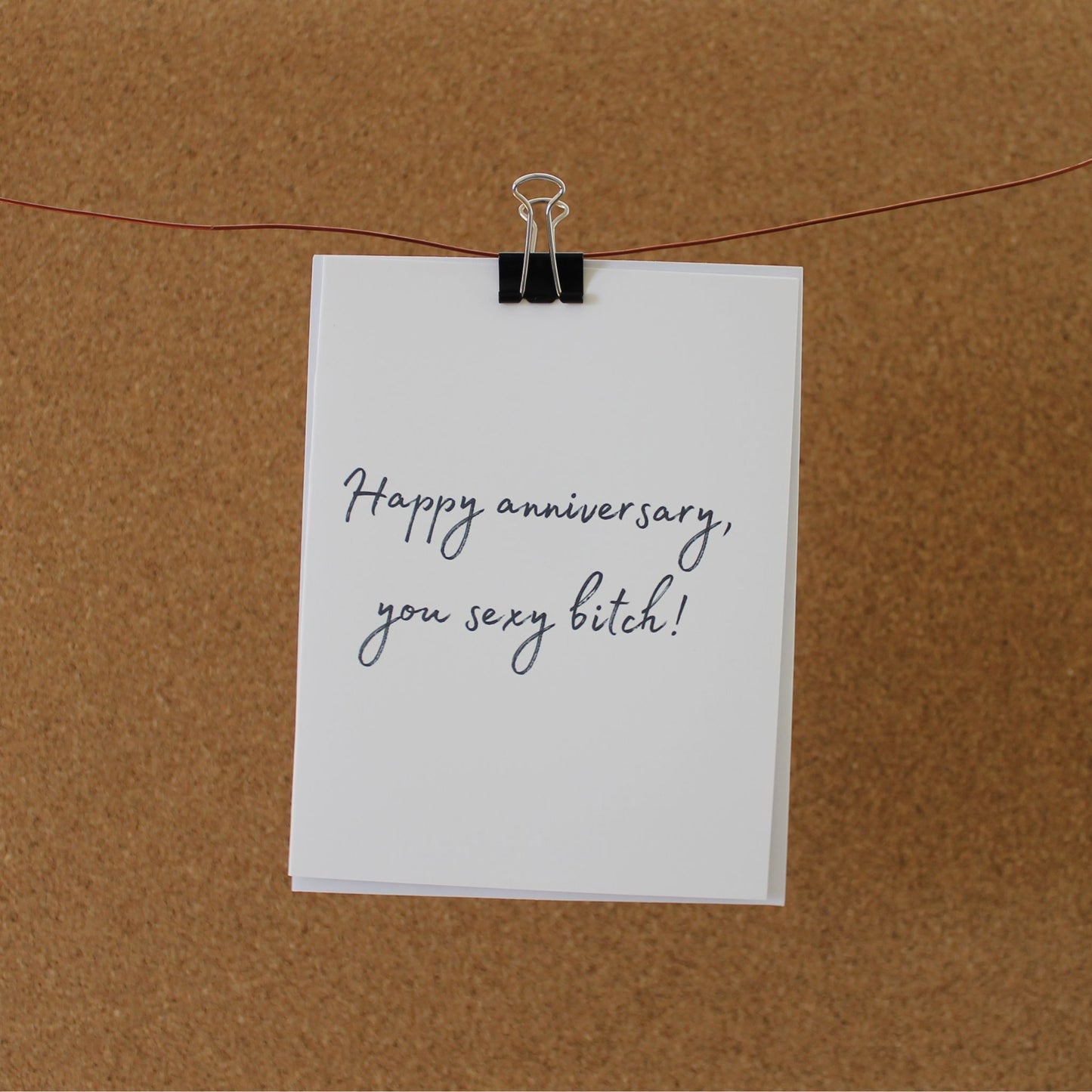 Funny Anniversary Card: "Happy anniversary, you sexy bitch."