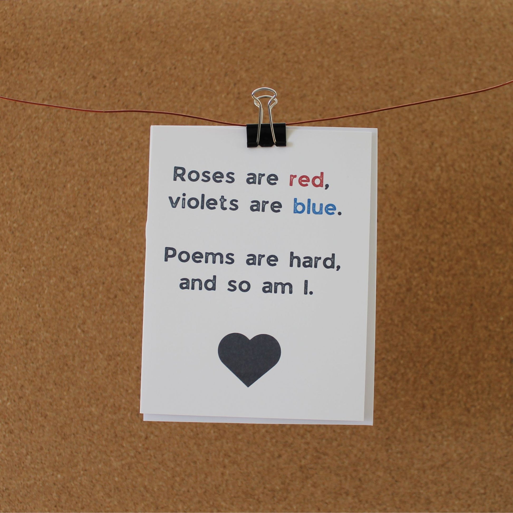 Funny Romantic Card (Poem 2):